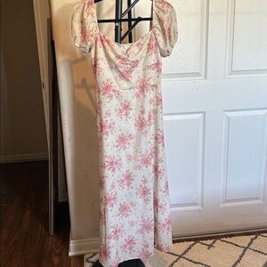 Cider Pink and Green Floral Dress